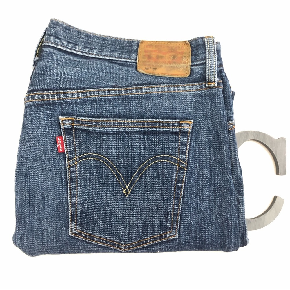 LEVIS 501CT Sz 32 Button Fly Jeans - Picture 10 of 14